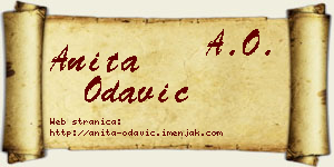 Anita Odavić vizit kartica